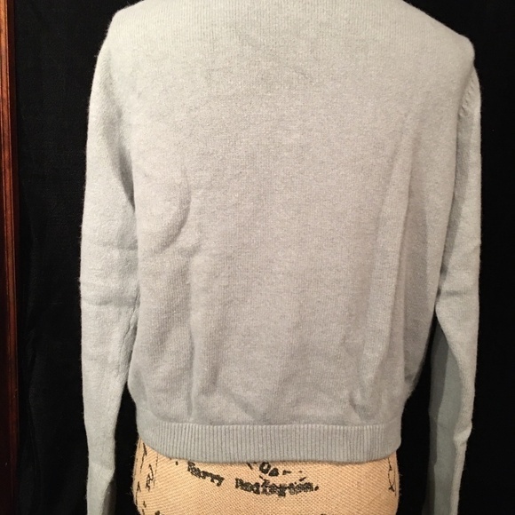 Geoffrey BEENE SPORT clear paillette SEQUIN cardigan, GRAY, women’s size L - Picture 2 of 8